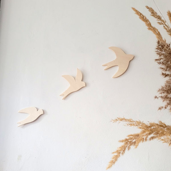 Hirondelles en bois