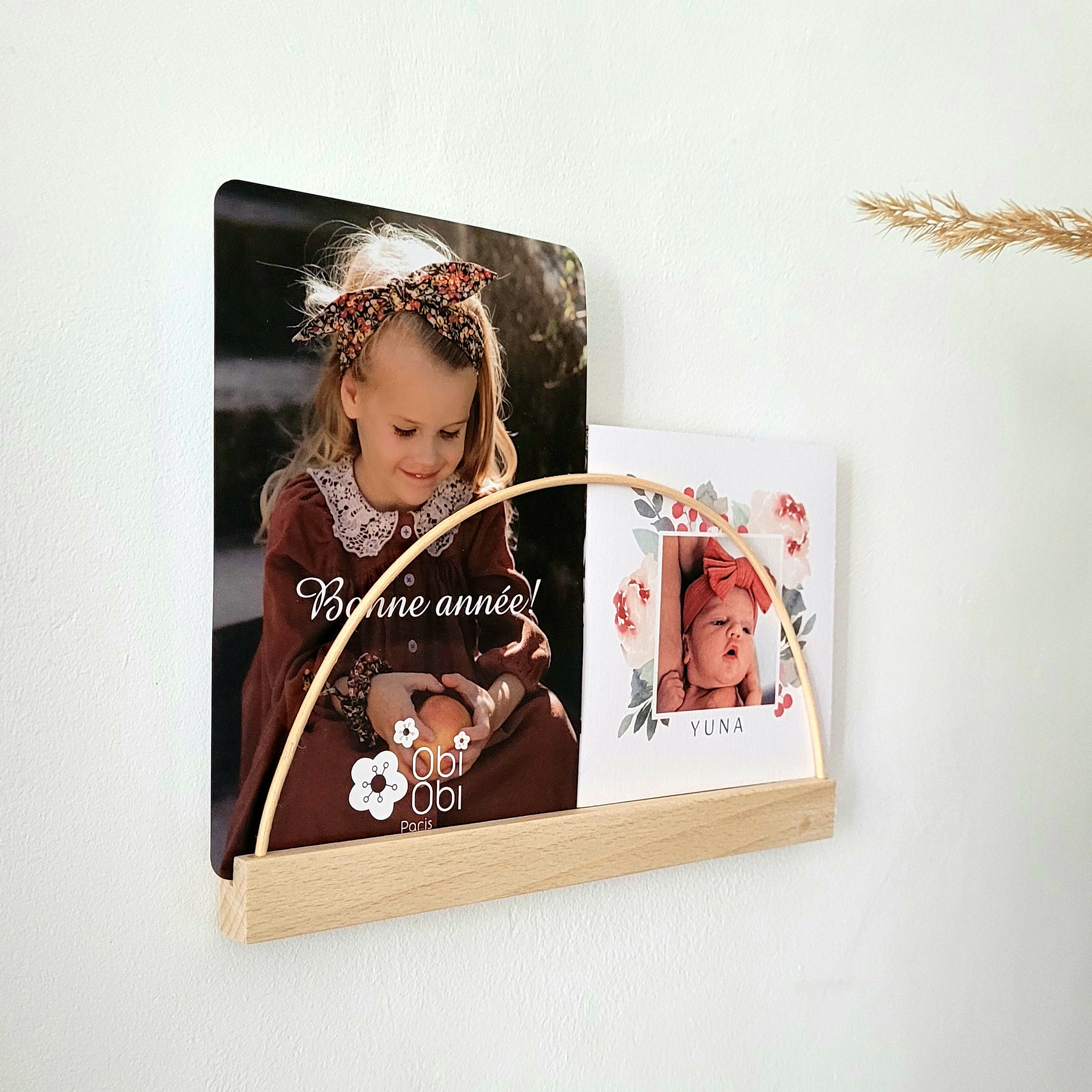 Porte photo rotin