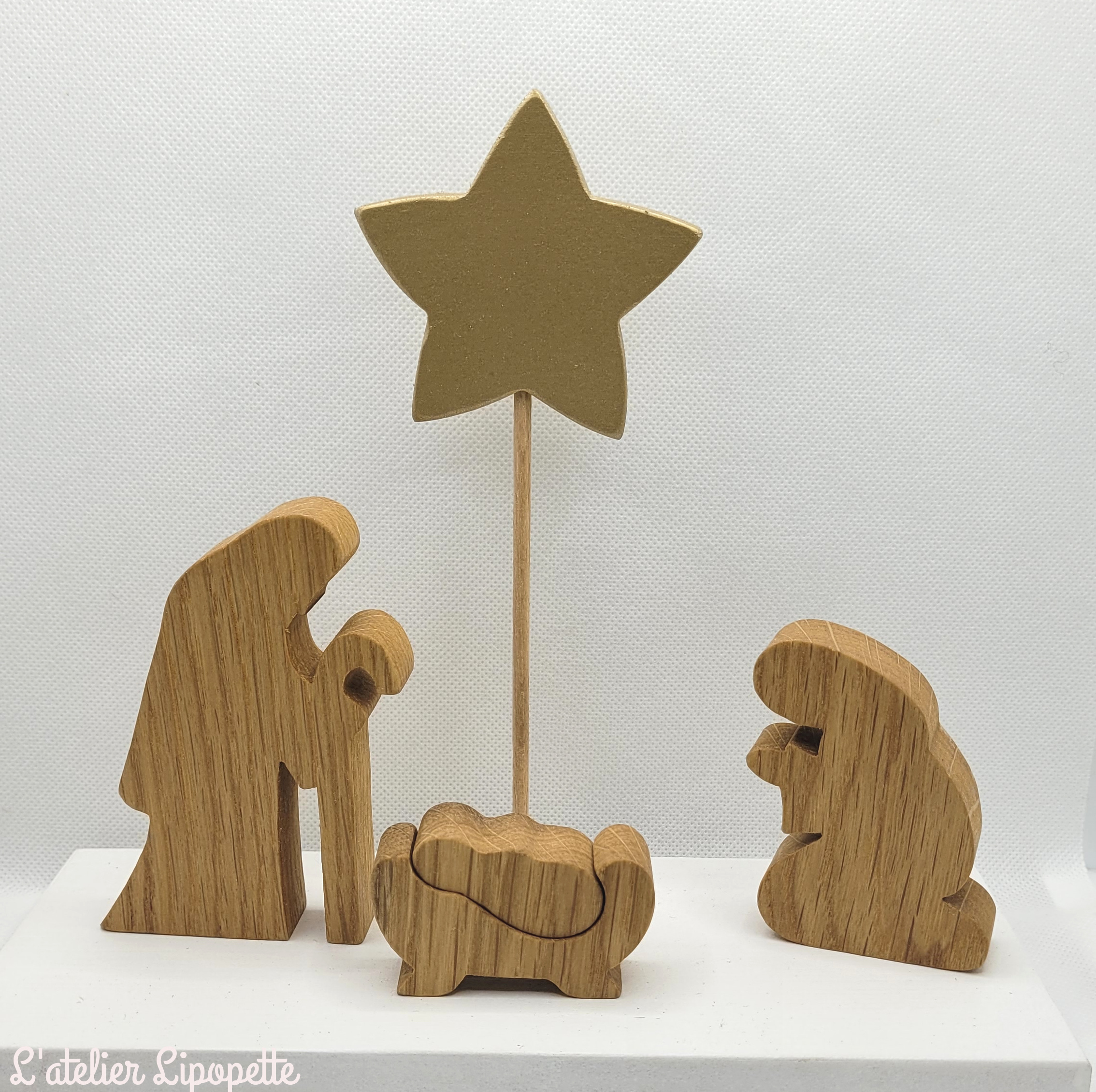 Crèche en chêne