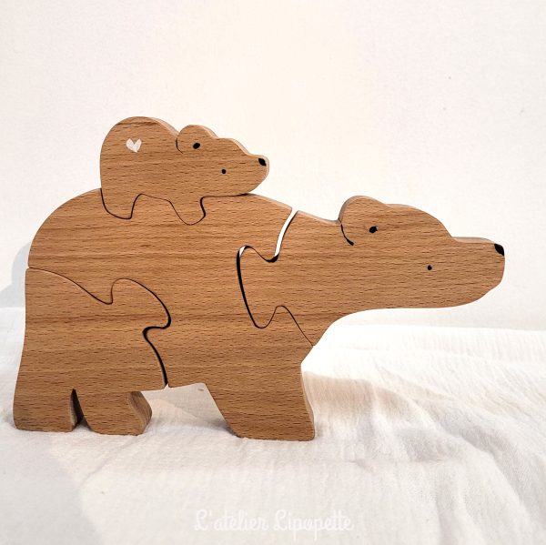 Puzzle maman ours et son bébé