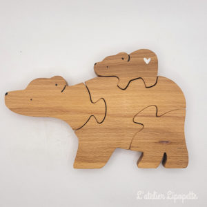 Puzzle maman ours et son bébé